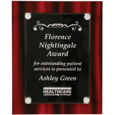 Stand-Off Acrylic Plaque - 9" x 12" - Red/Black Painted Finish