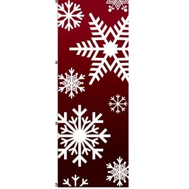 Free Flying Holiday Flag (Red Snowflake)