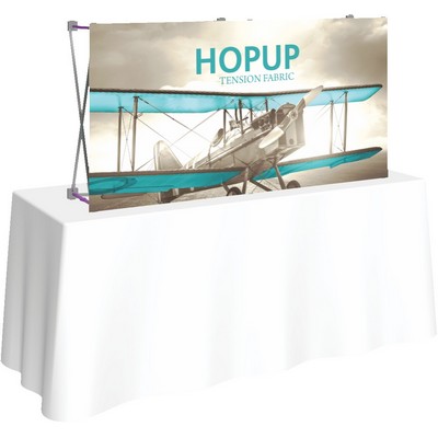 Hopup™ 5ft Straight Tabletop Display & Front Graphic