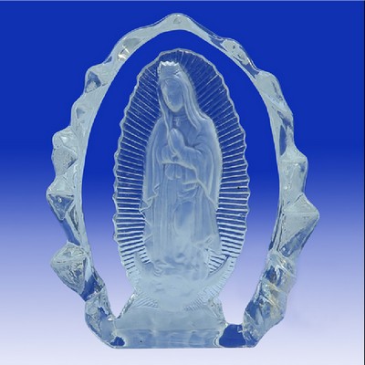 Lady of Guadalupe Crystal Sculpture