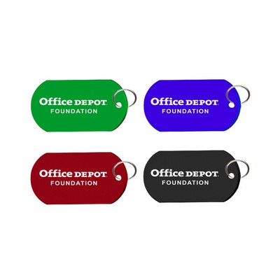 Rectangular Aluminum Key Tag w/Round Edges