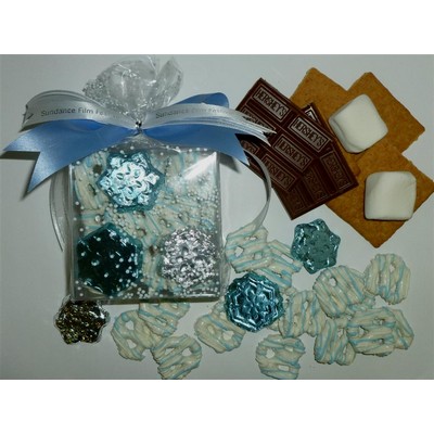 Print S'Mores Snowflake Pretzel Gift