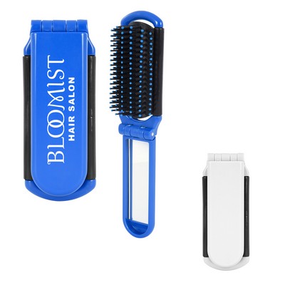 Kwik-fix Folding Brush With Mirror