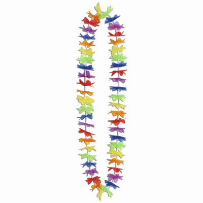 Silk Rainbow Floral Lei