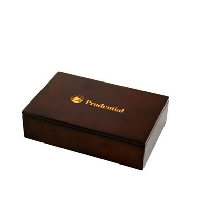 Small Espresso Finish Wooden Keepsake Box