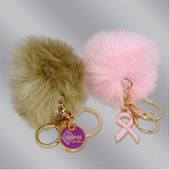 Fur Key Tag w/Ribbon Charm