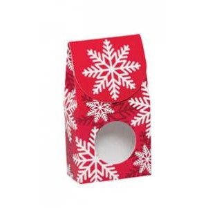 Red & White Snowflake Gloss Window Box