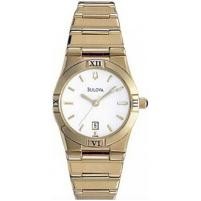 Bulova Ladies' Gold-Tone Dress Watch w/ Calendar & Long Term Continuity