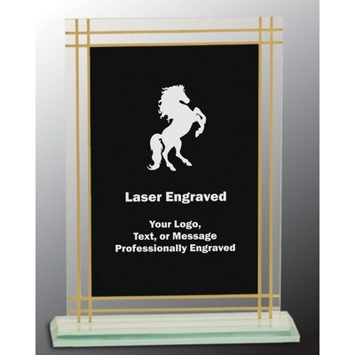 8 1/2" Contemporary Glass Full Border Award