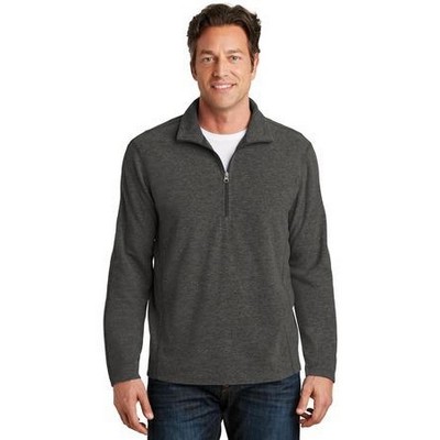 Port Authority® Heather Microfleece 1/2-Zip Pullover Shirt