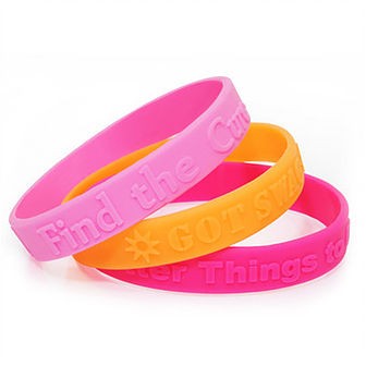 1/2" Embossed Silicone Wrist Band