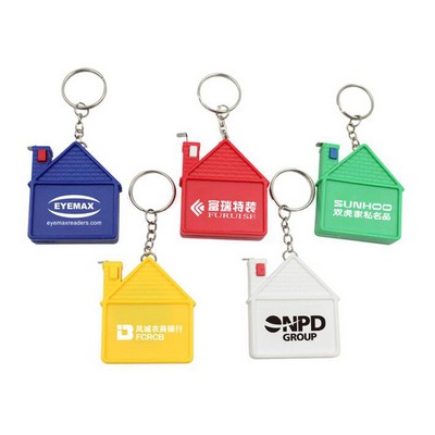 House Shaped Tape Measure Keychain