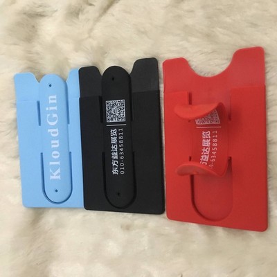 Silicone Phone Card Holder with Stand