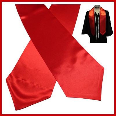 Blank Red Graduation Stole