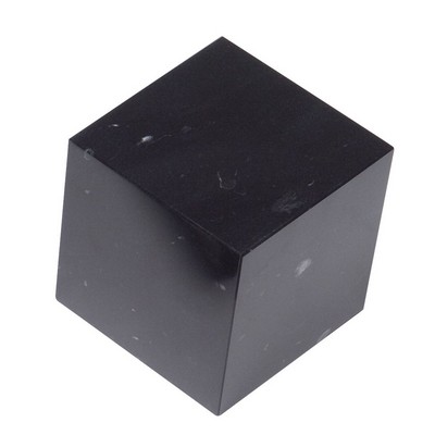 Jet Black Marble Cube (3"x2"x3")