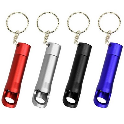 Aluminum LED Bottle Opener Keychain