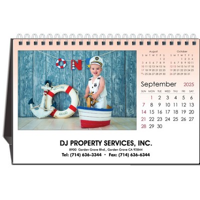 Precious Moments 2025 Desktop Calendar w/Full Color Hardboard Easel