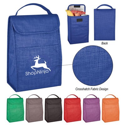 Crosshatch Non-Woven Lunch Bag