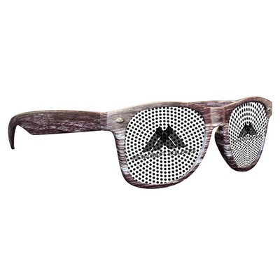 Full Color Dark Wood Tone Miami Sunglasses