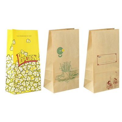 Grease proof Food Kraft Paper Sacks Lunch Bags