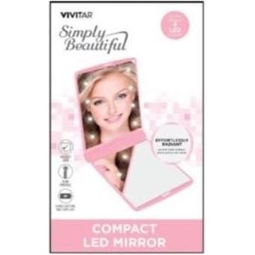 Vivitar® Compact LED Pink Ultra-Slim Mirror