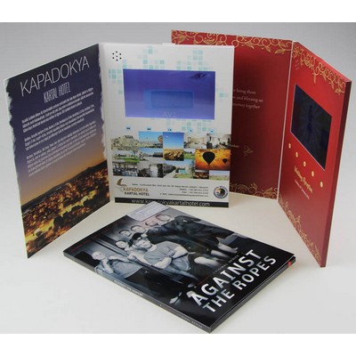 4GB 4.3 inch LCD A4 Size Bi-fold Video Brochure