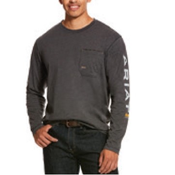 Ariat® Rebar™ Workman Logo Men's Charcoal Heather T-Shirt