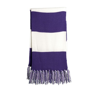 Spectator Scarf, Purple/White