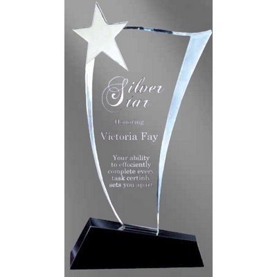 Medium Crystal Wave Award w/Silver Star