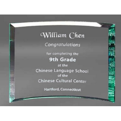 5" x 7" Thick Jade Curved Glass