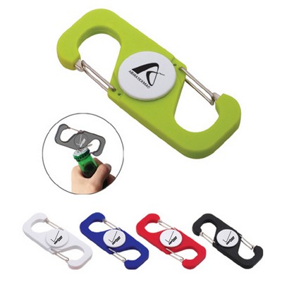 Dual Carabiner Spinner w/Bottle Opener