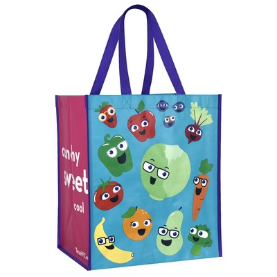 Custom Full-Color Laminated Woven Promotional Tote Bag 13"x15"x8