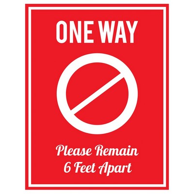 Custom "One Way - Exit" Floor Sticker - 10.25" x 13.27"