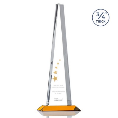 Majestic Tower Award - Starfire/Amber 15"