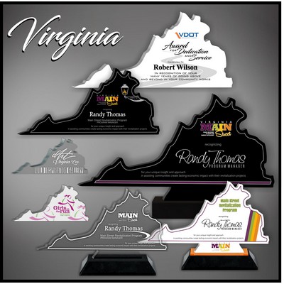 12" Virginia Black Budget Acrylic Award