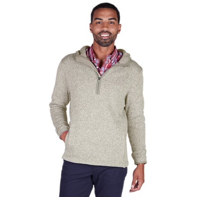 Men's Heathered Fleece Quarter Zip Hoodie