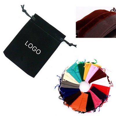 Drawstring Velvet Jewelry Pouch