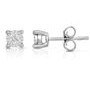 Jilco Inc. 0.20 TWT Sterling Silver Diamond Solitaire Earrings