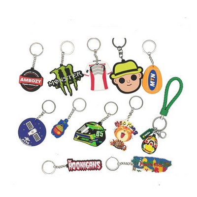 Custom Shaped Soft Touch PVC Keychain