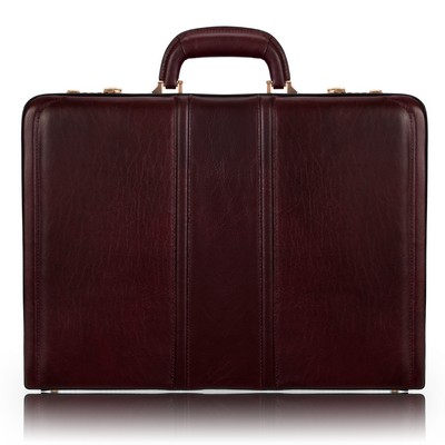 DALEY | 3.5" Burgundy Leather Attaché | McKleinUSA