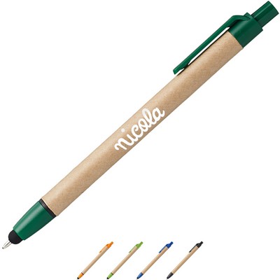 Eco-friendly Ballpoint Stylus Pens w/ Custom Logo Recycled