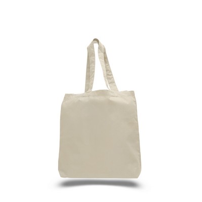 Economy 100% Cotton Tote Bag w/ Bottom Gusset - Full Color Transfer (15"x16"x3")