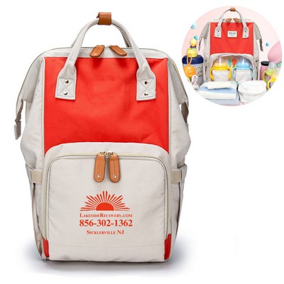 Two-tone Diaper Bag Backpack