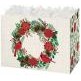 Large Poinsettia Wreath Theme Gift Basket Box