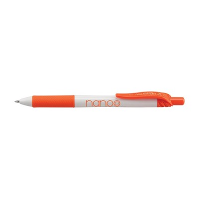 EnerGel-X® White Barrel Metal Tip Gel Ink Pen - Orange