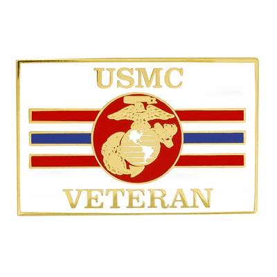 Officially Licensed U.S. Marine Corps Veteran Flag Pin