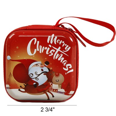 Square Christmas Gift Tinplate Coin Purse