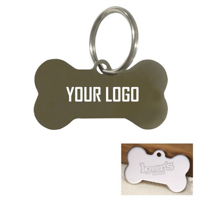 Bone Shaped Stainless Steel Pet Tag