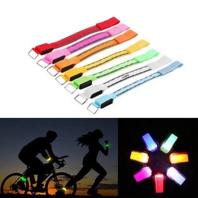 LED Reflective Wristband Armband with custom Logo