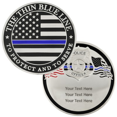 Thin Blue Line Coin - Engravable